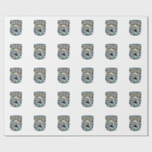 Papel De Regalo Cartel de Naciones Delantero Esqueleto Fútbol Arge