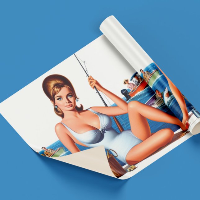 Papel De Regalo Cartel de pesca retro (Subido por el creador)