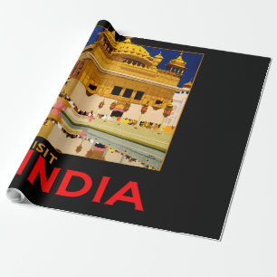 Papel De Regalo Cartel de viaje a la India arte vintage indio
