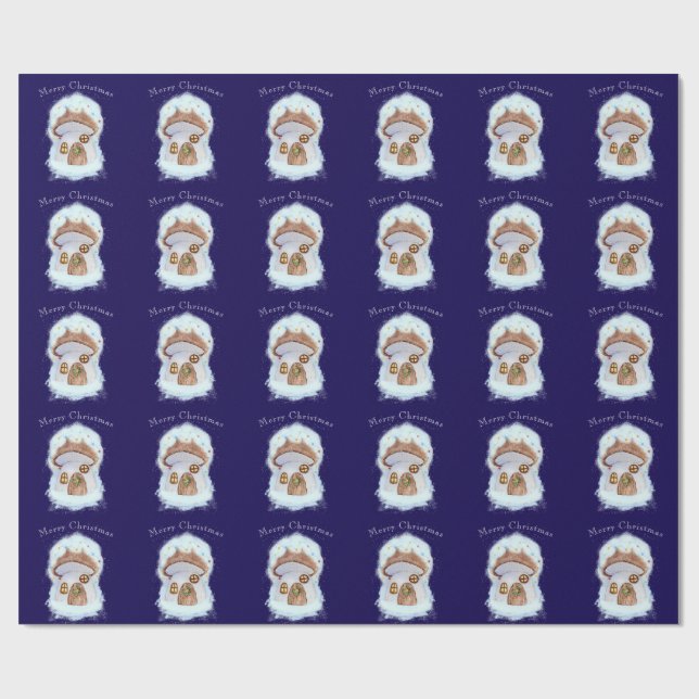 Papel De Regalo casa de hada de Navidad (Superficie plana)