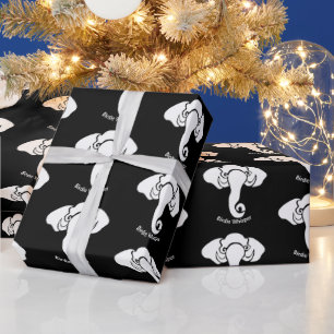 Papel De Regalo Casa de la familia Elephant Blanco Dirección Repub