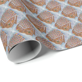 Papel De Regalo Casa de los navidades Gingerbread