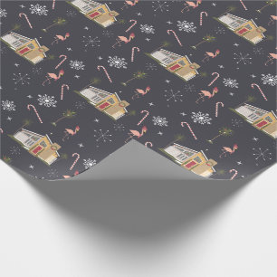 Papel De Regalo Casa de Navidades Flamingo Palm Springs del siglo