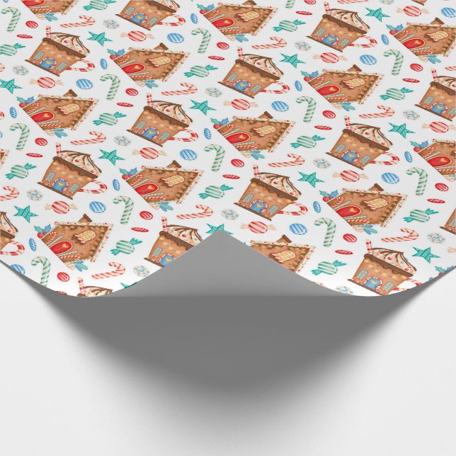 Papel De Regalo Casa de pan de jengibre (Esquina)