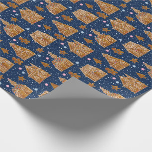 Papel De Regalo Casa de pan de nieve