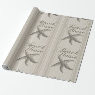 Papel De Regalo Casa de Playa Estrella de Mar Costa Ribera