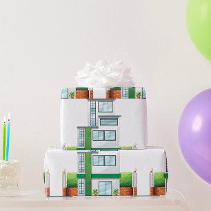 Papel De Regalo Casa de varios pisos