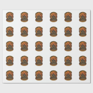 Papel De Regalo Casa Embrujada de Halloween No Hay Intento Hazlo O