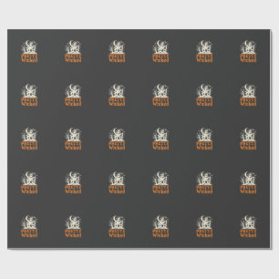 Papel De Regalo Casa Embrujada de Halloween Pretty Wicked_1