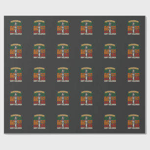 Papel De Regalo Casa Feliz Halloween Monstruos Telarañas