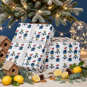 Papel De Regalo Casa para pájaros Casa de pájaros Coloridos Pájaro
