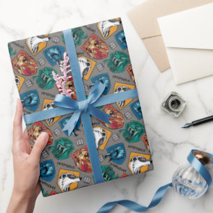 Papel De Regalo Casas de HOGWARTS™ Patrón de trama cruzada