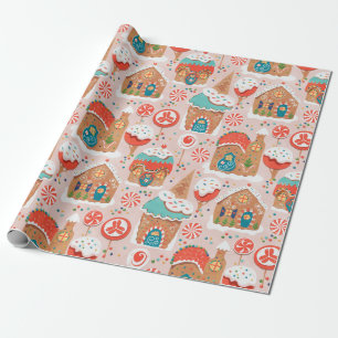 Papel De Regalo Casas de pan de jengibre y tierra de candados