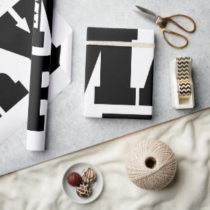 Papel De Regalo 'Cásate conmigo' Propuesta de Boda Negra y Blanca