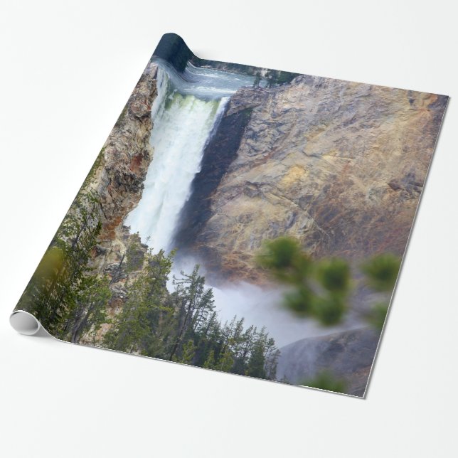 PAPEL DE REGALO CASCADA DE YELLOWSTONE (Desenrollado)