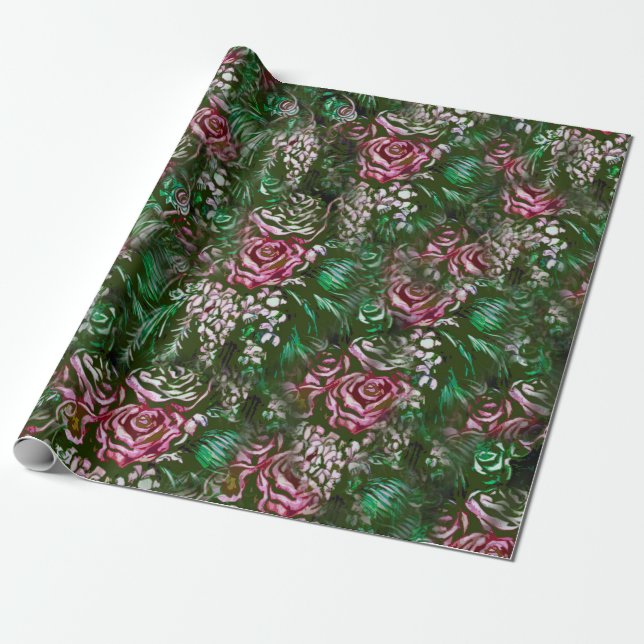 Papel De Regalo Cascades Rosas (Desenrollado)
