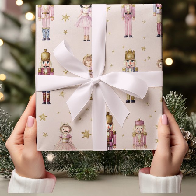 Papel De Regalo Cascanueces Bailarina de Navidad Rosa (Subido por el creador)