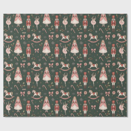 Papel De Regalo Cascanueces Ballet Elegante de Navidad