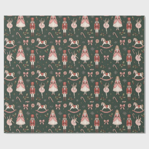 Papel De Regalo Cascanueces  Ballet Elegante de Navidad