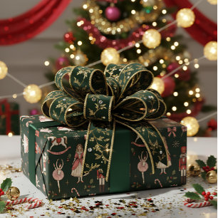 Papel De Regalo Cascanueces  Ballet Elegante de Navidad