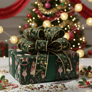 Papel De Regalo Cascanueces  Ballet Elegante de Navidad