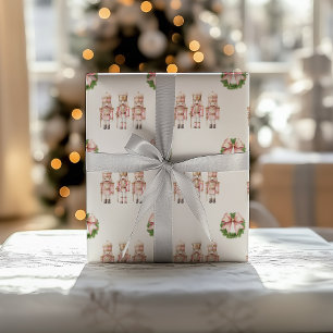 Papel De Regalo Cascanueces de Navidad Rosa 