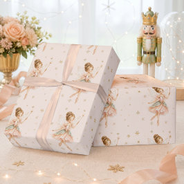 Papel De Regalo Cascanueces Hada de Azúcar Navidad Cumpleaños