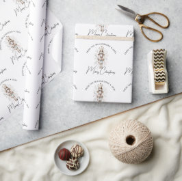 Papel De Regalo Cascanueces Navideño Rosa Festivo en Oro