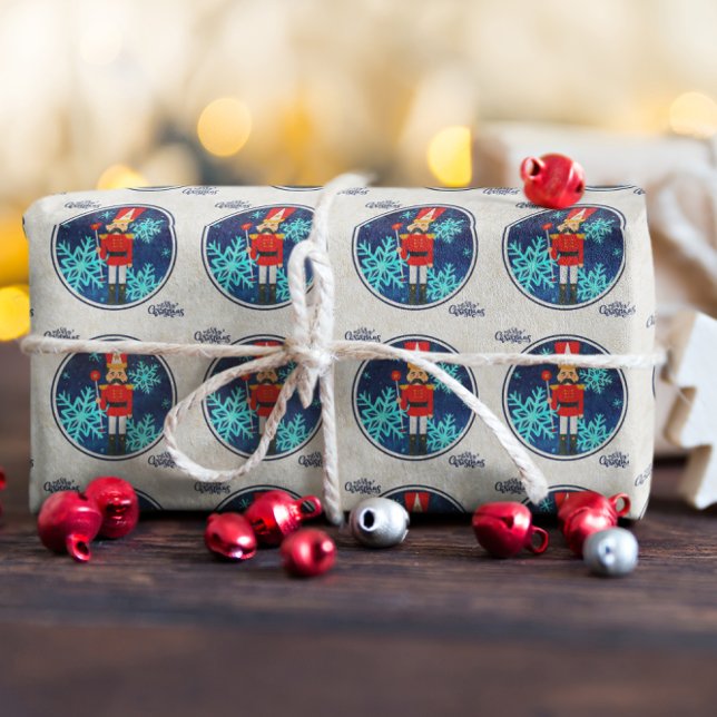 Papel De Regalo Cascanueces Navideño Vintage (Subido por el creador)