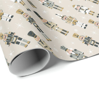 Papel De Regalo Cascanueces Navideños Retro
