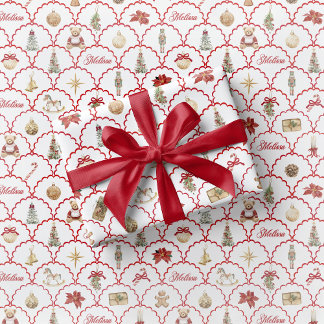 Papel de Regalo Cascanueces Oso Teddy Festivo
