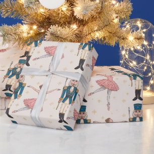 Papel De Regalo Cascanueces y bailarina de ballet de moda Rosa