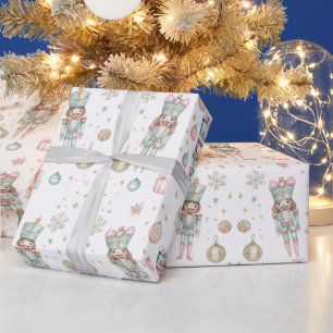 Papel De Regalo Cascanueces y bailarina de Navidad