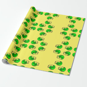 Papel De Regalo Casco de fútbol verde