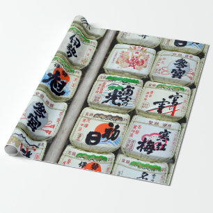 Papel De Regalo Cascos de sake del santuario de Ise, Japón 