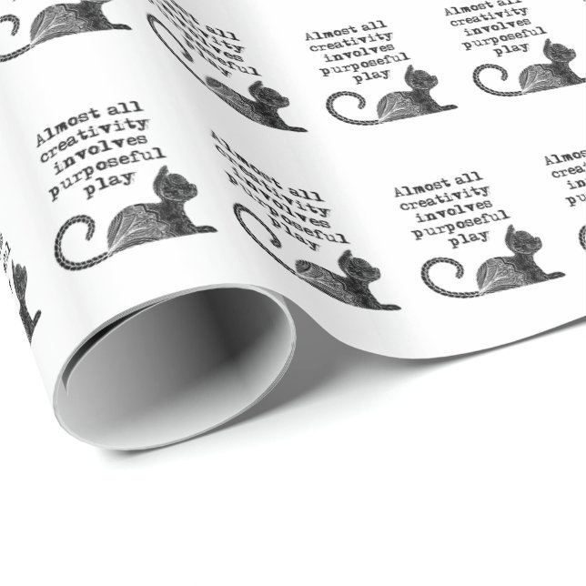 Papel De Regalo Casi toda la creatividad implica juego intencional (Esquina del rollo)