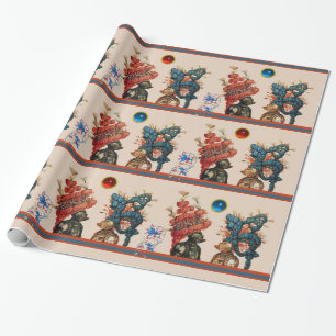 PAPEL DE REGALO CASILLOS DE ANTIGÜEDADES DE KNIGHT, FABRICANTES AZ