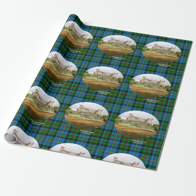Papel De Regalo Castillo de Dunvegan y MacLeod Clan Tartán (Desenrollado)