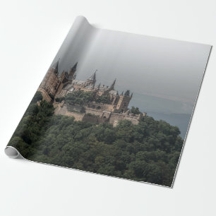 PAPEL DE REGALO CASTILLO GRIS Y BLANCO EN COLINAS