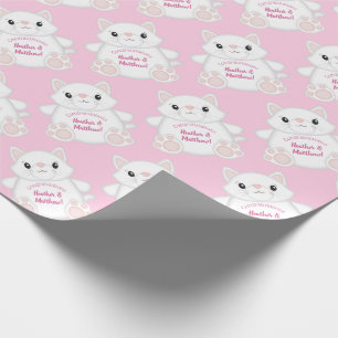Papel De Regalo Cat Baby Shower Kitty Pink