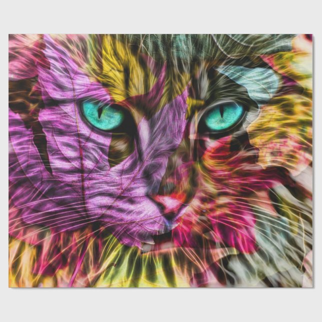 Papel De Regalo Cat Kitten Artsy (Superficie plana)