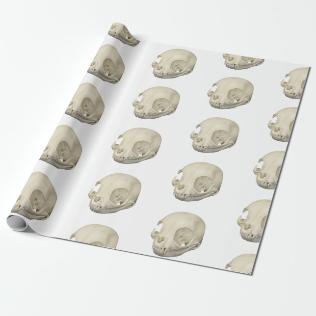 Papel De Regalo Cat Skull (Desenrollado)