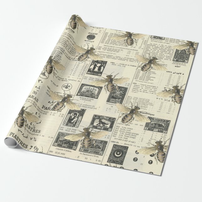Papel De Regalo Catálogo de abejas y cosechas (Desenrollado)
