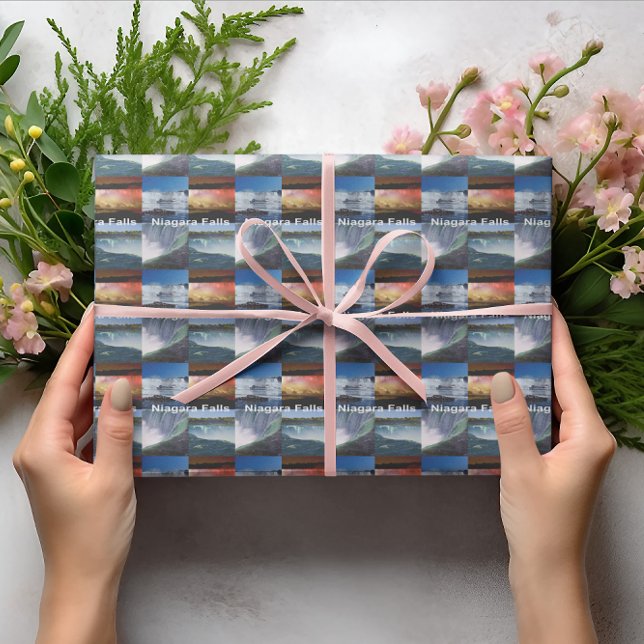 Papel De Regalo Cataratas del Niágara Vistas Fotográficas de Nueva (Niagara Falls New York Wrapping Paper)