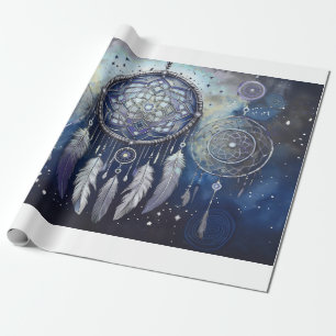 Papel De Regalo Catcher de sueños celestes, estrellas de luz