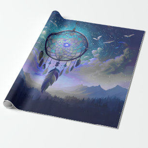 Papel De Regalo Catcher del sueño de la luna llena, celestial