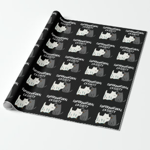 Papel De Regalo Catividad Su-purr-natural Gato Divertido Chiste Fo