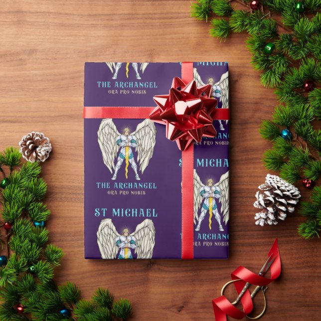 Papel De Regalo Católico romano de San Miguel de Arcángel (Regalo de vacaciones)