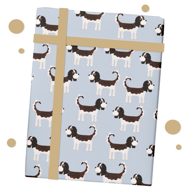 Papel De Regalo Cavalier King Charles Spaniel Dog (King Charles Cavalier Spaniel dog wrapping paper roll)