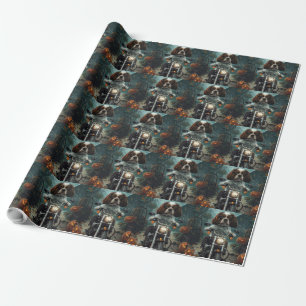 Papel De Regalo Cavalier King Charles Spaniel Halloween Scary
